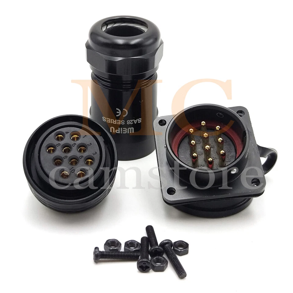WEIPU SA28 25A 10Pin Waterproof Connector Aviation Plug Socket,Wire Connector - Image 4 of 4