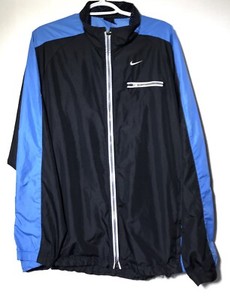 nike black and blue windbreaker
