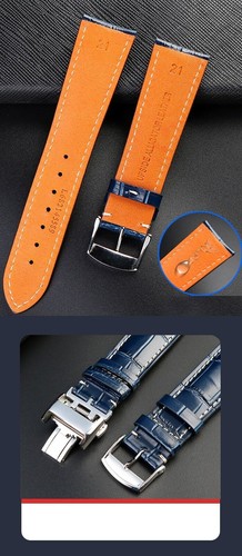 19 20 21mm Calfskin Leather Watchband Strap for Longines L3 Masters Collection - Picture 11 of 18