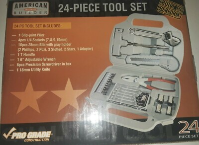 24 pc tool set  American Builder's pro grade construction GREAT GIFT!! NEW!