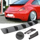For VW Beetle Rear Diffuser Fin Spoiler + Rear Lip Splitter BodyKit Carbon Fiber