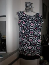 BHS Women Summer Dress OFFICE WORK WEAR SIZE 12 FROM ENGLAND TUNIC DRESS