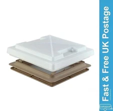 MPK Rooflight Vent 400 x 400 Skylight Flynet & Blind Beige Caravan RV Motorhome