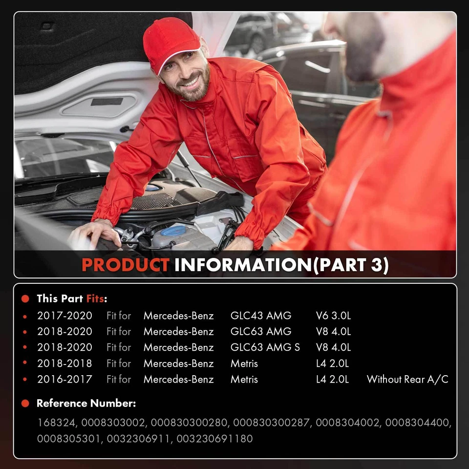 Compresor de aire acondicionado con 6 ranuras para Mercedes-Benz W205 C250 C300 W213 E250 C253 GLC300 Foto 4 de 4