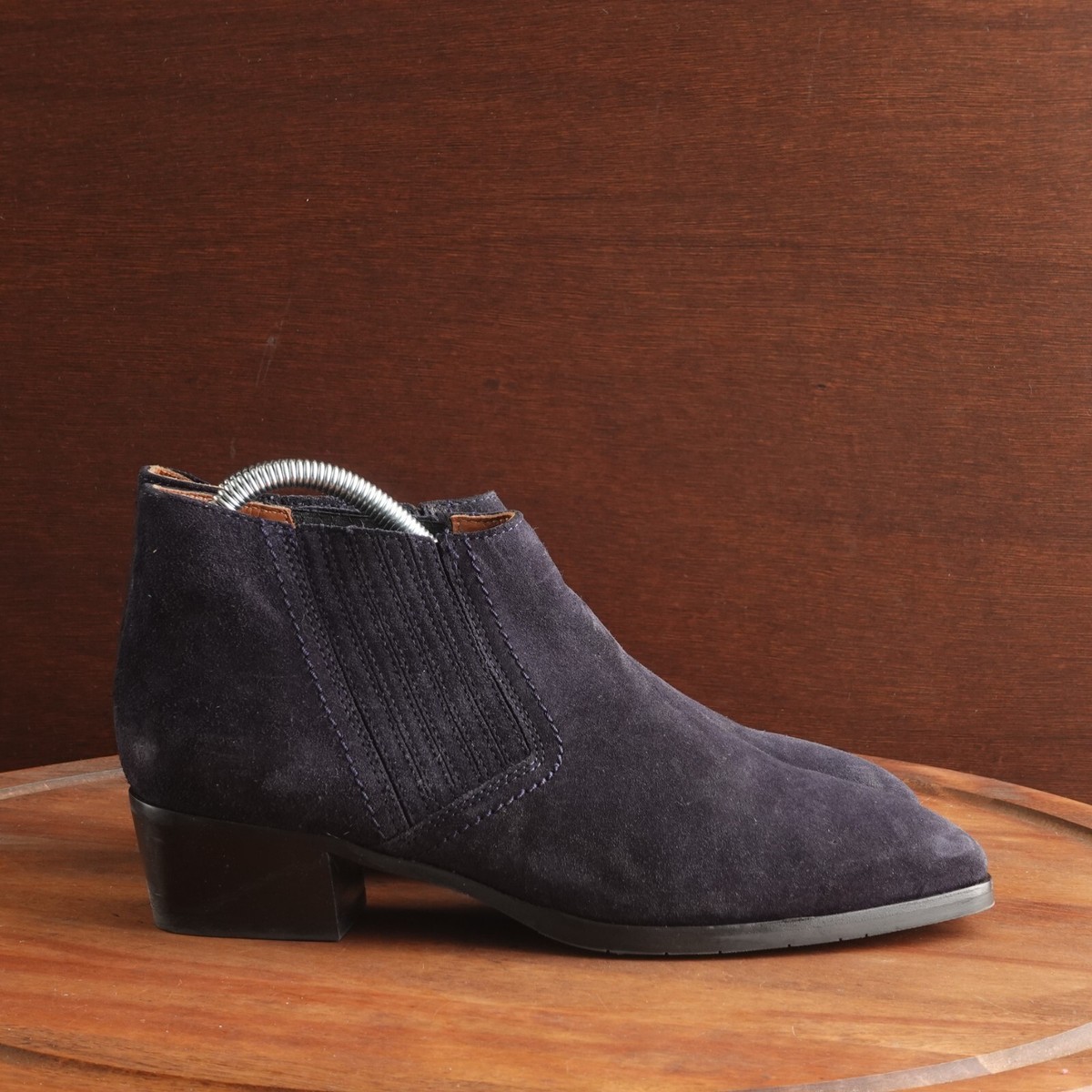 Aquatalia Navy Suede Cap Toe Derby Shoes Made In Italy Size 9 Pasha Navy – Aquatalia® main image 4