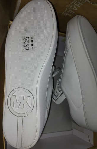 New in Box Women Unisex Michael Kors Mindy Low Top White Silver Sneakers Size 11 - Picture 7 of 16