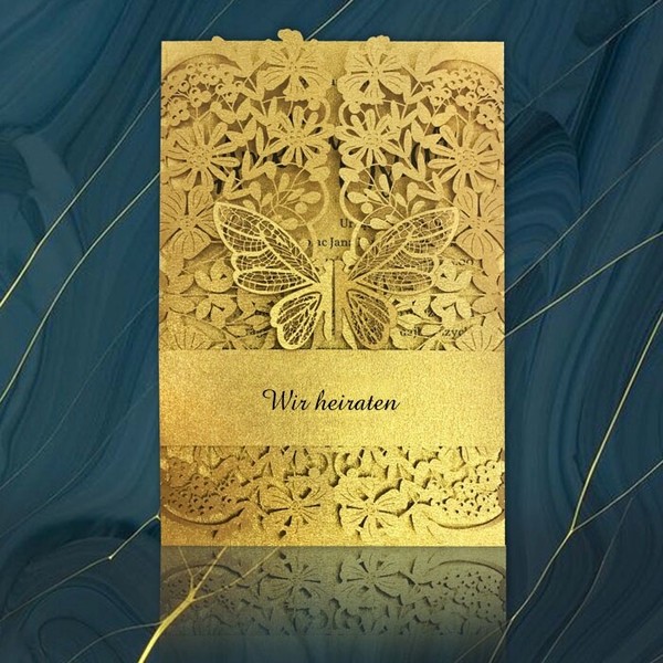 Einladung Hochzeit ADC1651 mit Dekorativen Umschlag ...