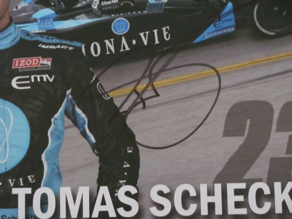 2010 Tomas Scheckter Monavie Honda Dallara Indy 500 Indy Car postcard signed - Image 2 of 2