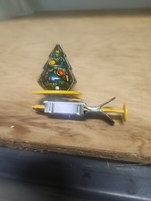 Vintage 1950S Tin Litho Christmas Tree And Santa Spinning Push Toy