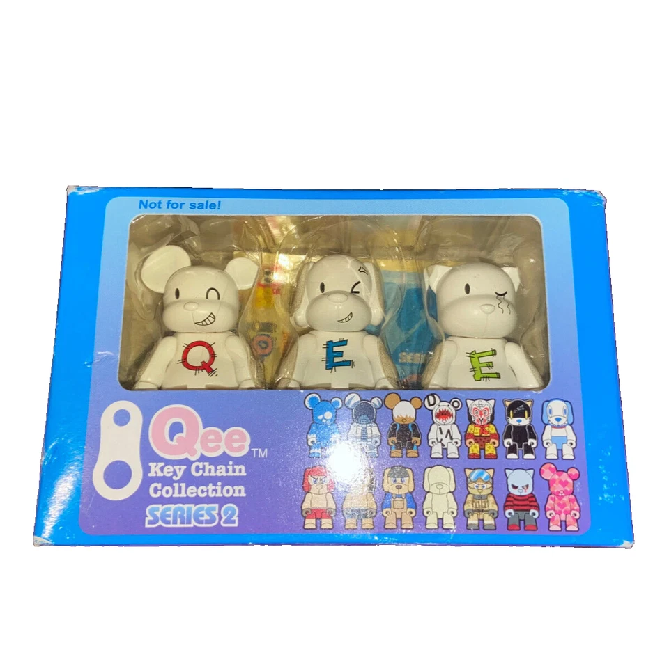 2002 QEE SERIES 2 KEYCHAIN VINYL ART TOY KIDROBOT BEARBRICK PROMO 3 PACK RARE - Image 2 of 4