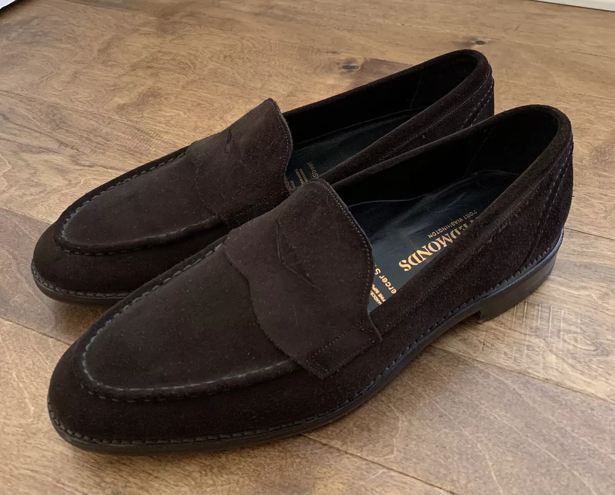 Allen Edmonds Mens Mercer Street Port Washington Brown Suede