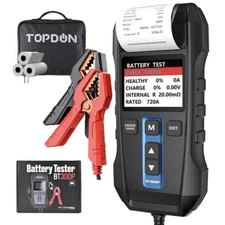 TOPDON BT300P &Printer BT100 12V Digital Battery Tester for Car Duty Truck 