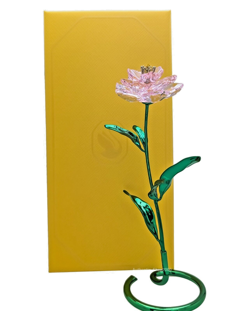 New 100% Authentic SWAROVSKI Pink Florere Peony Figurine Display