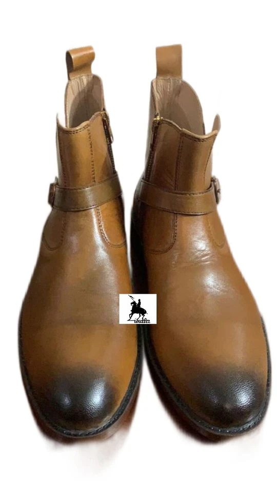 Handmade Ankle High Genuine Leather Stylish Rounded Strap - Image 3 of 4