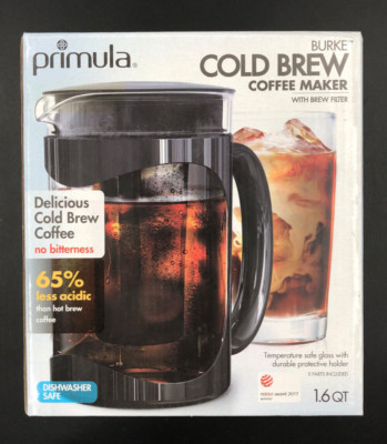 Primula Burke Cold Brew Coffee Maker with Brew Filter 1.6 QT - *Open Box - NEW