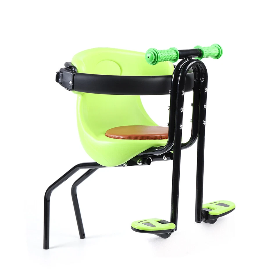 Baby Bike Seat Front Bicycle Seat Kids Safety Saddle Children Carrier w/Handrail - Image 2 of 4