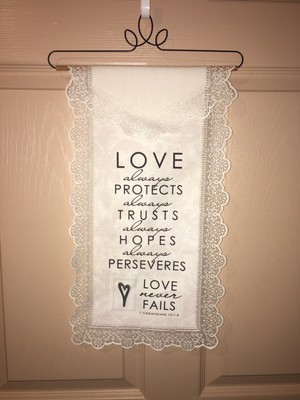 1 Corinthians 137 8 Wall Hanging Love Always Protects Trusts Hopes Never Fails 656200168790 Ebay