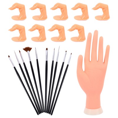 20pcs Maniküre Praxis Hände Nagel Praxis Hand Modell Nagel Praxis Hand Kit