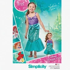 Princess Ariel's Dream Stitch: Sewing Patterns for Girls & Dolls (Sizes 3-8)