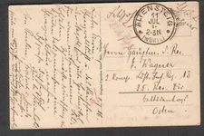 Germany 1916 WWI post card Altensteig Wurtt to 2 Komp Luft Reg 1335 Res Div