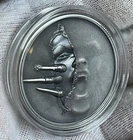 2022 Cook Islands Untrapped  1 oz Silver Antiqued Coin High Relief