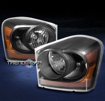 #ad #ad FOR 2004 2005 DURANGO CRYSTAL STYLE HEADLIGHT LAMP BLACK REPLACEMENT NEW PAIR $97.95
