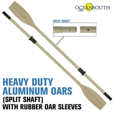 Heavy Duty Aluminum Oars Detachable with Rubber Oar Sleeve/Stopper -Length 7.5′