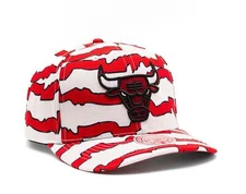 MENS MITCHELL & NESS NBA KROOKZ PRO SNAPBACK BULLS - WHITE-RED