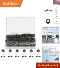 Lightweight 600-Piece Bobber Stoppers - Durable Rubber, Ideal for Any Water