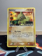 Larvitar 52/106 EX Emerald STAMPED Reverse Holo 2005 DMG on eBay