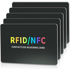 5-Pack RFID Blocking Cards NFC Credit Debit ID Protector Wallet Guard