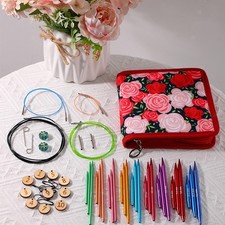Rundstricknadel-Set, austauschbare H&auml;kelnadel, flexibel, einfach zu verwenden,