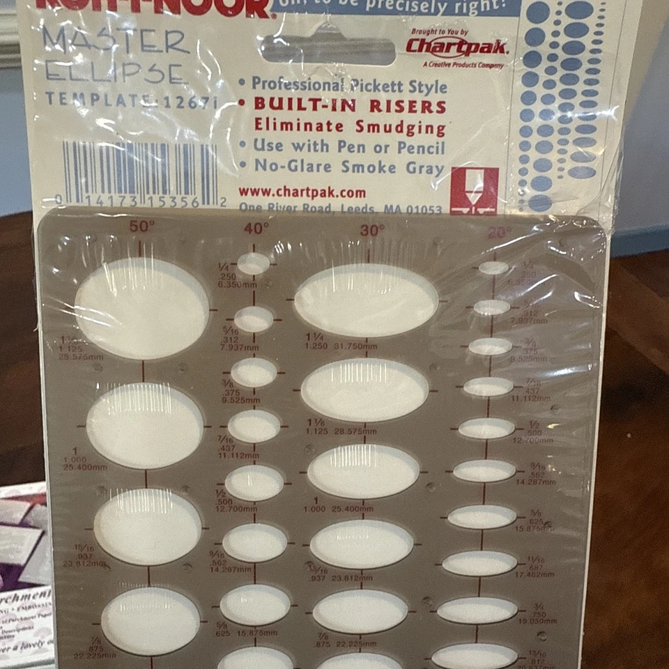 Pergamano Parchment Craft Starter Kit LOT 7 Paper Tools Templates Ellipse - image 4 of 4