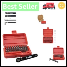 Comprehensive 34-Piece Torx Screwdriver Bit Set & Mini Wrench for Professionals
