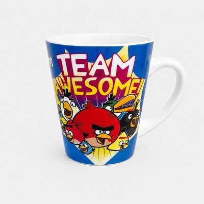 Angry Birds Rovio ''Team Awesome'' Child Size Ceramic Coffee Mug / Tea Cup