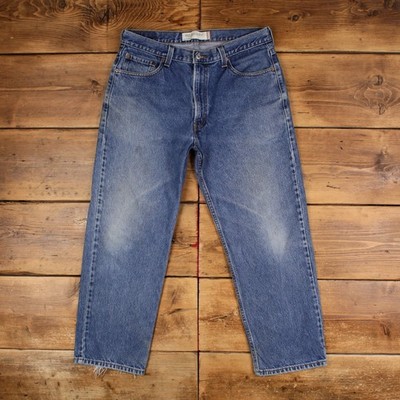 Levis 550 Jeans 35x29 Herren Blau Relaxed Taper Faded Medium Stonewash Denim