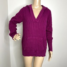 Old Navy Maternity Purple Knit Hooded Sweater