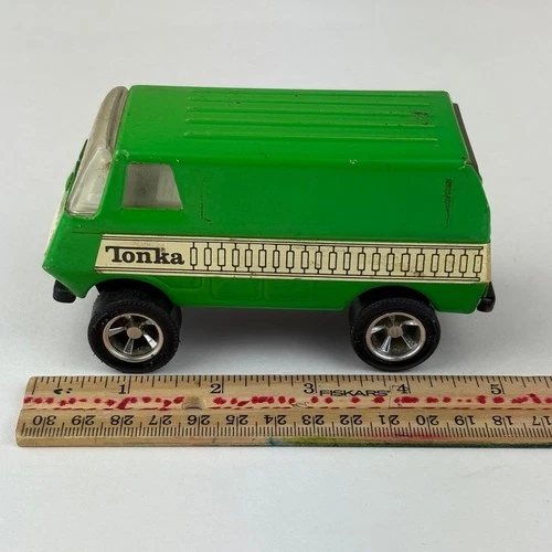 Vintage TONKA 1978 Green BOOGIE VAN 55450 Pressed Steel Toy Van Missing Sticker