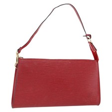 LOUIS VUITTON Epi Pochette Accessoires Pouch Red M52947 LV Auth LNZ958