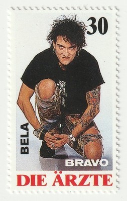 Bela B.   Die Ärzte   Bravo Star Stamp No. 30   1990s German Collectible Rare