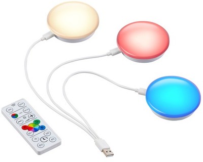 LED Spots Aufladbar Set RGB Warmweiß Dimmbar Timer Fernbedienung Schrank Regal