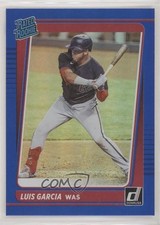 2021 Panini Donruss Rated Rookies Holo Blue Luis Garcia Luis V Garcia #45 c4q