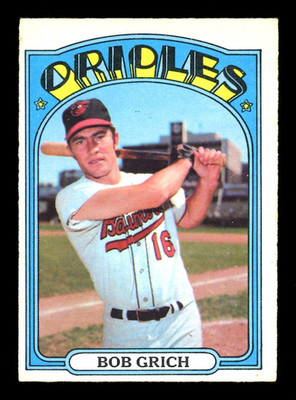 1972 TOPPS OPC O PEE CHEE MLB Baseball #338 Bob Grich EX+ Baltimore Orioles Card
