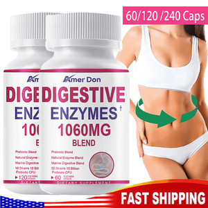 Enzymes Super Digestifs améliorés 120 Caps probiotique prébiotique Soutien digestif