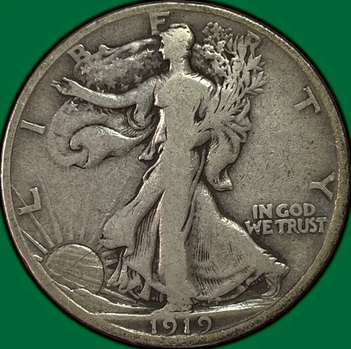 1919-S Walking Liberty Half Dollar Fine F Coin #33872