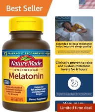 90 Count Melatonin Tablets 4mg - Gluten Free Extended Release Sleep Support