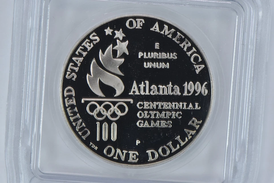 1996-P Olympic Rowing Commemorative Silver Dollar PR70 DCAM ICG *9362 - Image 4 of 4