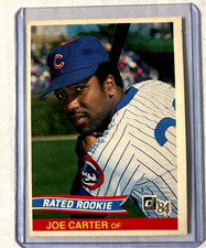 1984 Donruss #41- Joe Carter Rookie Rc Card. NM. rookie card picture