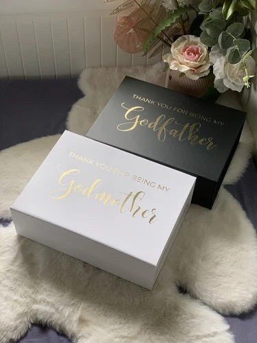 Personalised Magnetic Gift Box, Godmother, Godfather, Godparents Keepsake Hamper - Picture 6 of 6