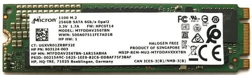 Micron 1100 256GB SSD M.2 2280 SATA 6Gb/s Opal2 PCIe  MTFDDAV256TBN-1AR15ABHA